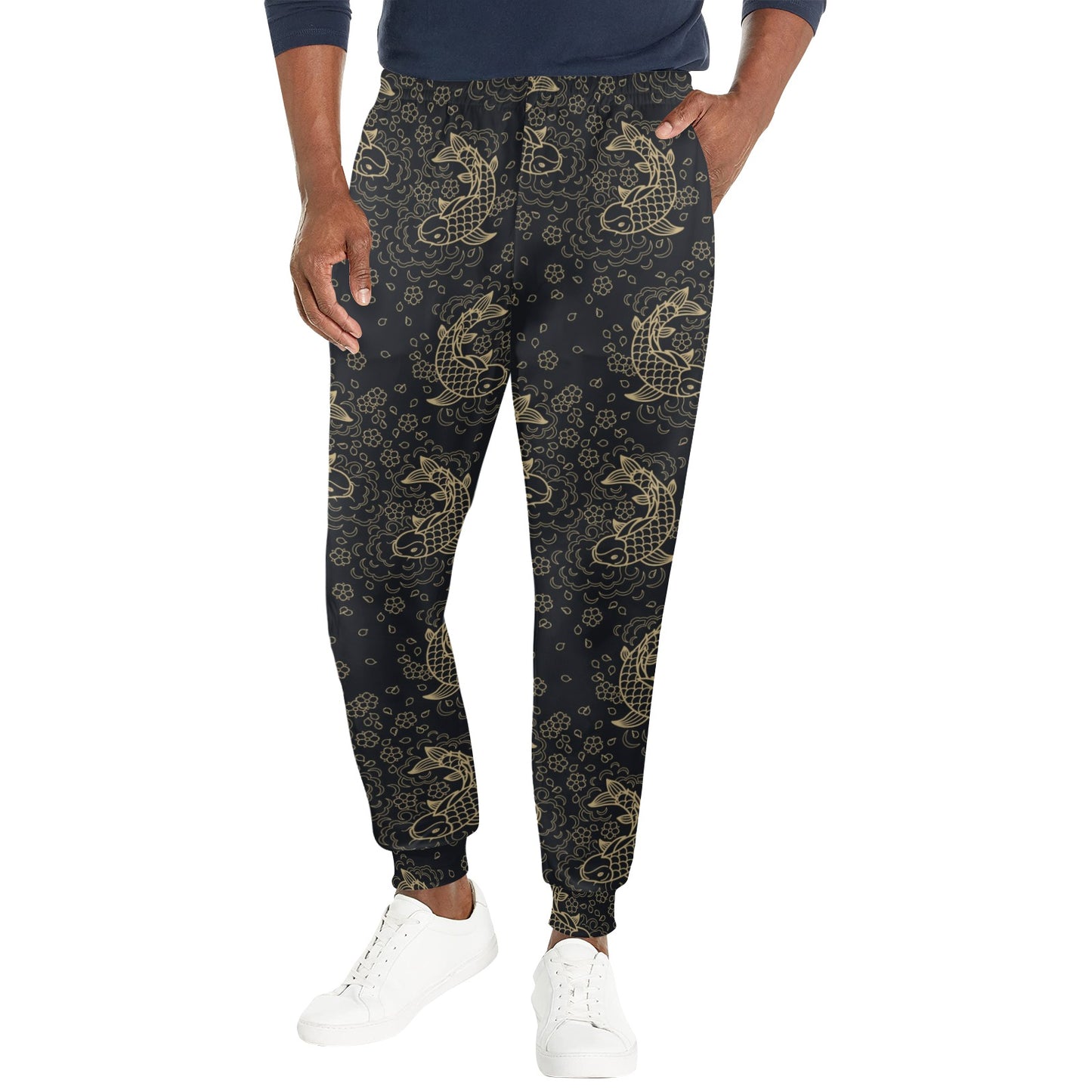 KOI Fish Pattern Print Design 02 Men's Casual Track Pants