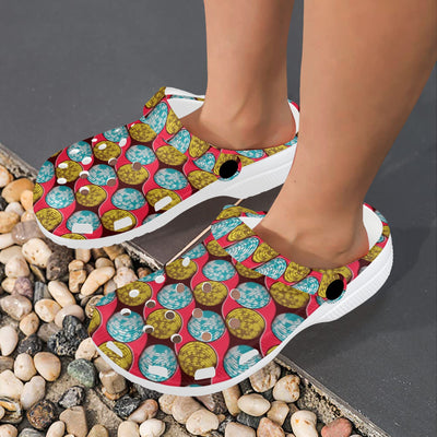 African Fashion Print Pattern Unisex Clogs Shoes