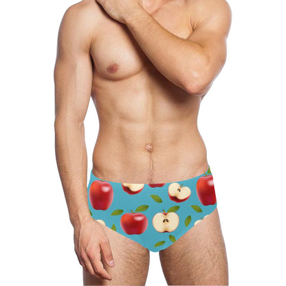 Apple Pattern Print Design AP012 Men's Swimming Briefs