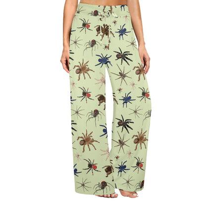 Tarantula Pattern Print Design 02 Women's Wide Leg Lounge Pants