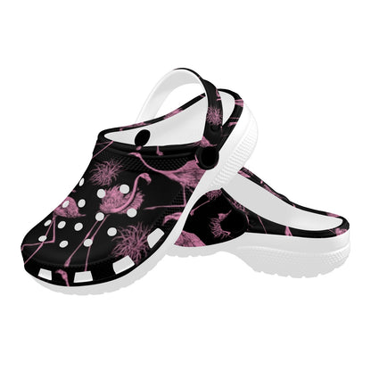 Flamingo Pink Print Pattern Unisex Clogs Shoes