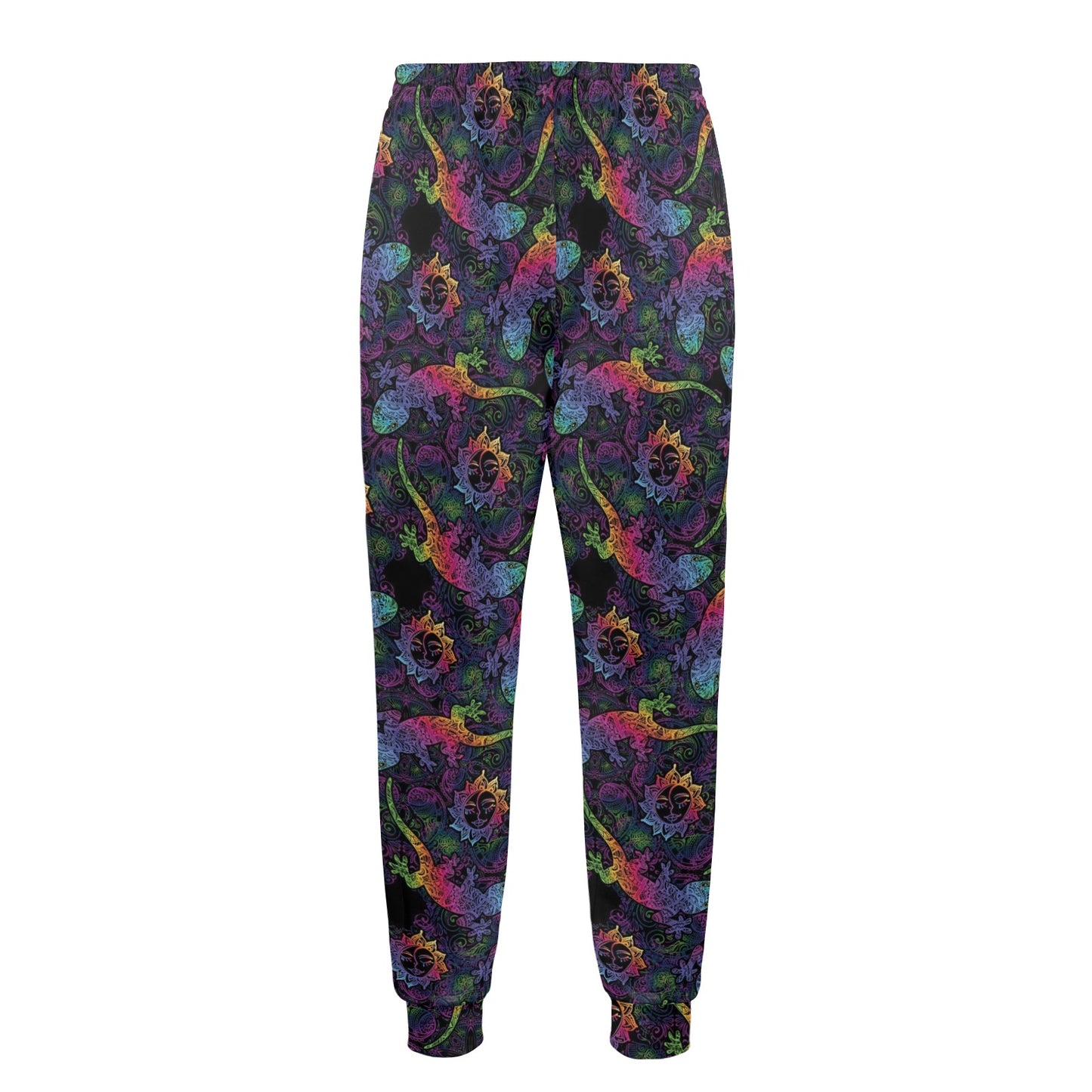 Gecko Rainbow Pattern Print Design 03 Men's Casual Track Pants