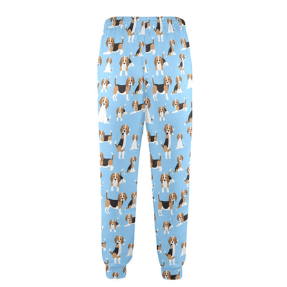 Beagle Pattern Print Design 03 Men's Casual Track Pants