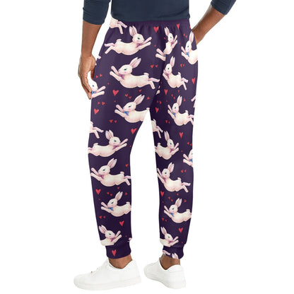 Rabbit Pattern Print Design RB016 Men's Casual Track Pants