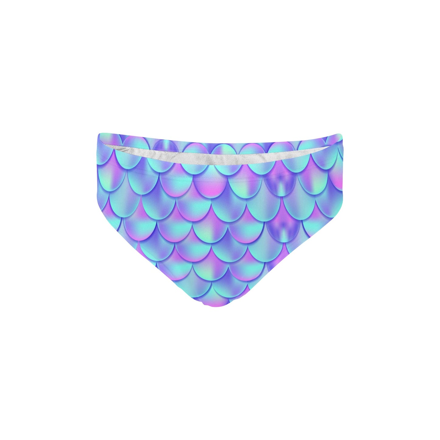 Mermaid Tail Design Print Pattern Men's Swimming Briefs