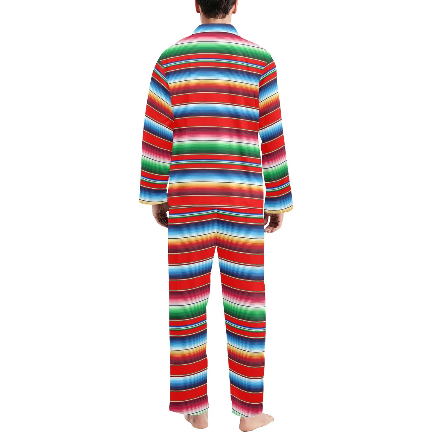 Serape Print Men's Long Pajama Set