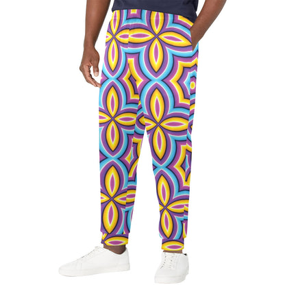 Optical illusion Pattern Print Design A03 Men's Casual Track Pants