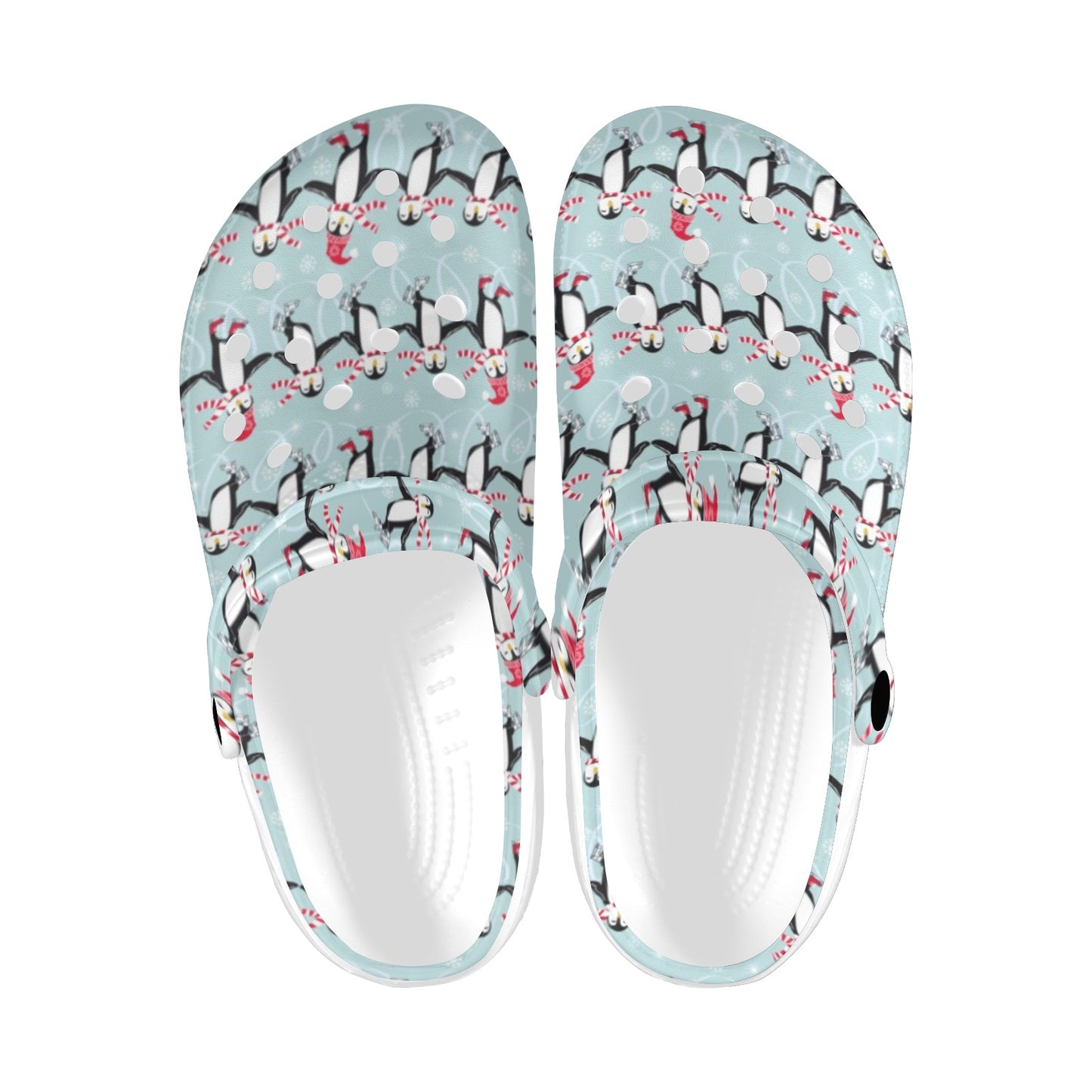 Penguin Sking Design Unisex Clogs Shoes