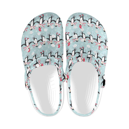Penguin Sking Design Unisex Clogs Shoes