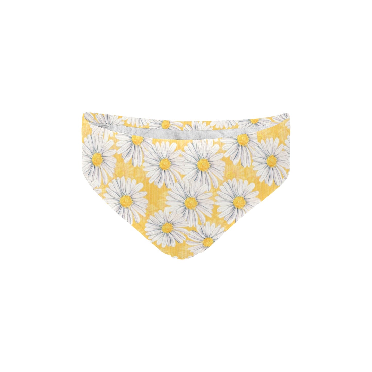 Daisy Yellow Watercolor Print Pattern Men's Swimming Briefs