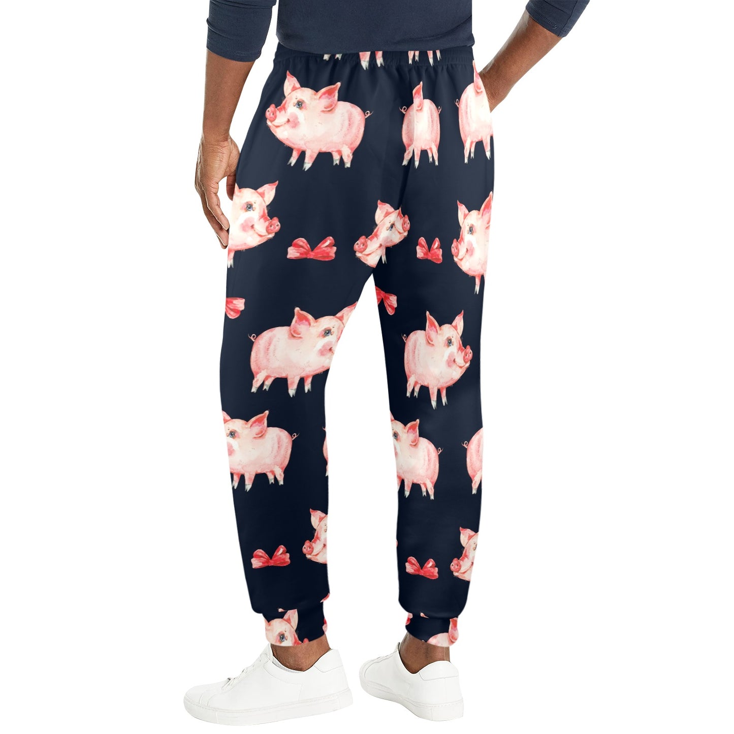 Pig Cute Pattern Print Design 02 Men's Casual Track Pants