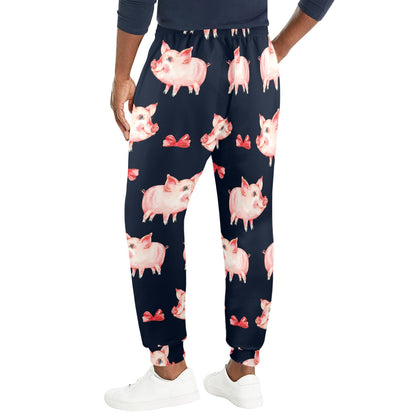 Pig Cute Pattern Print Design 02 Men's Casual Track Pants