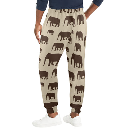 elephant Design Print Pattern JJ0186 Men's Casual Track Pants