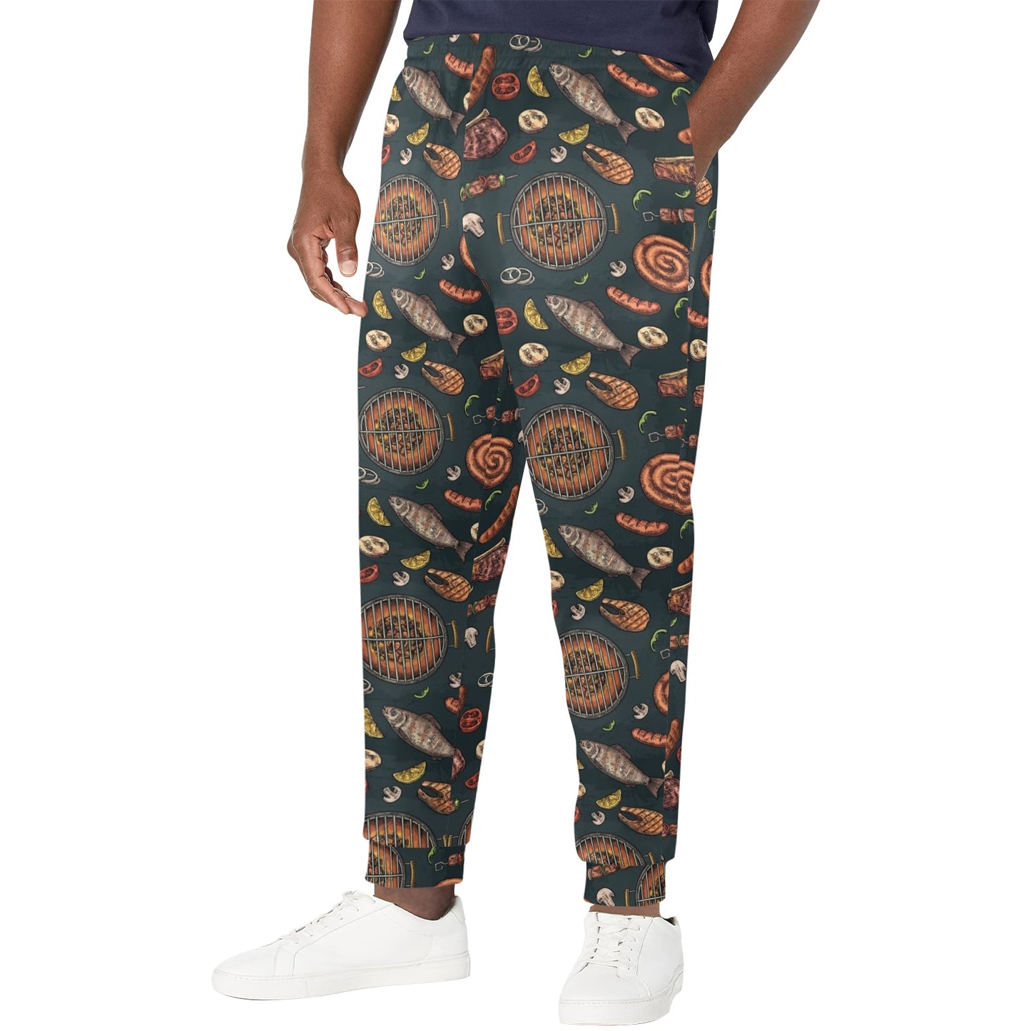Barbecue Pattern Print Design 02 Men's Casual Track Pants