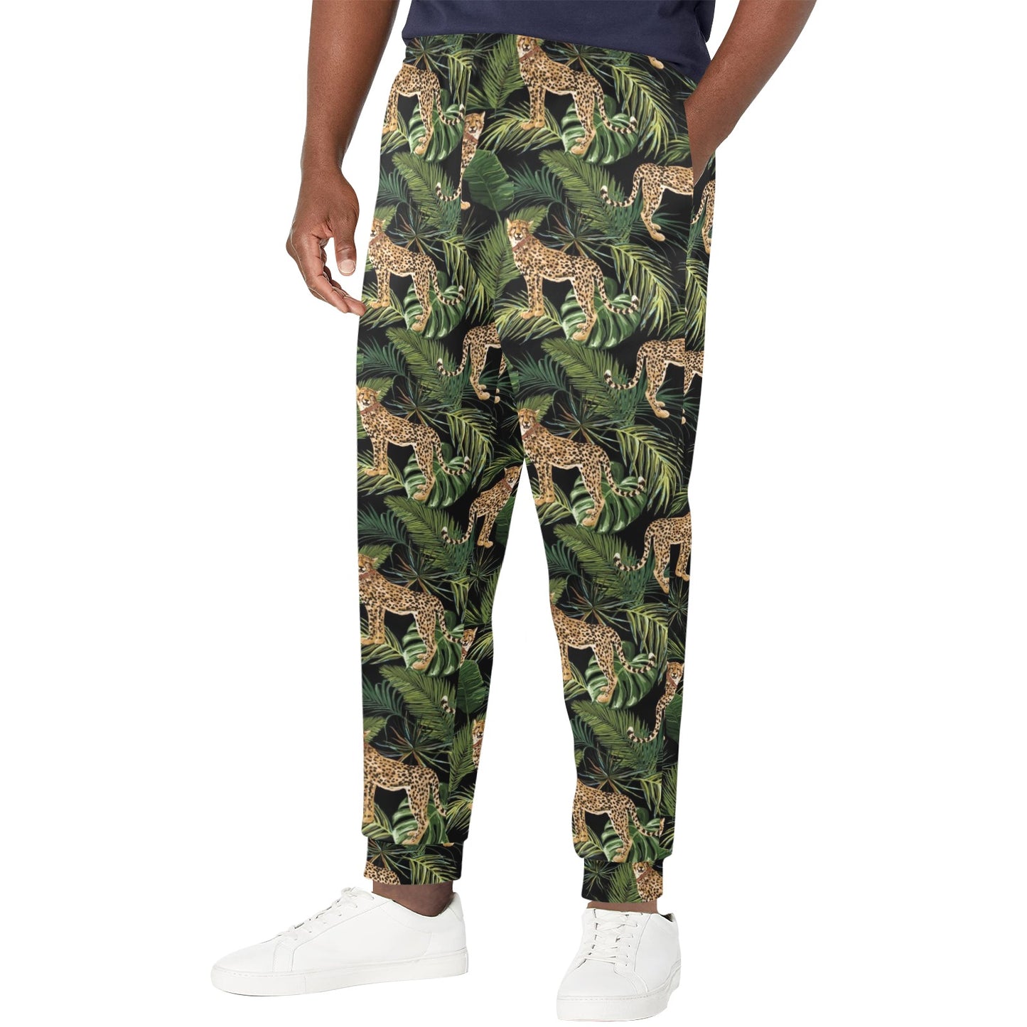 Cheetah Pattern Print Design 05 Men's Casual Track Pants