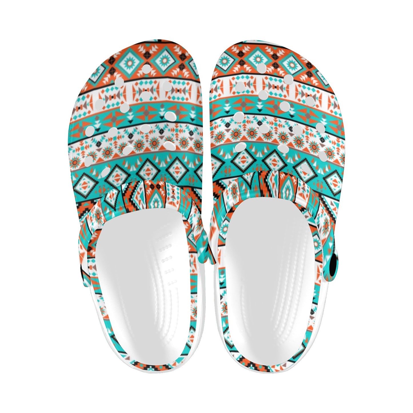 Navajo Style Print Pattern Unisex Clogs Shoes