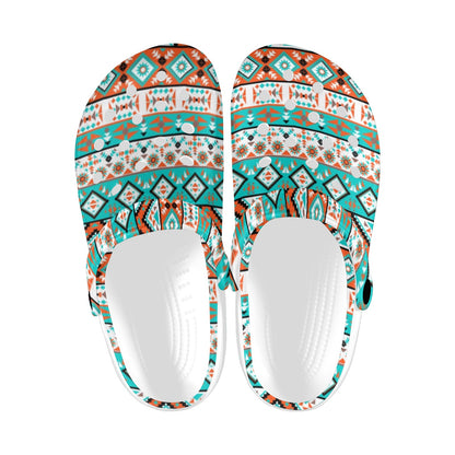 Navajo Style Print Pattern Unisex Clogs Shoes