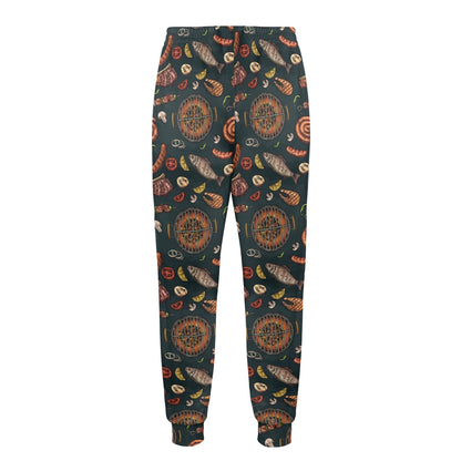 Barbecue Pattern Print Design 02 Men's Casual Track Pants