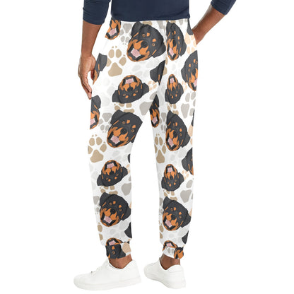 Rottweiler Pattern Print Design A03 Men's Casual Track Pants