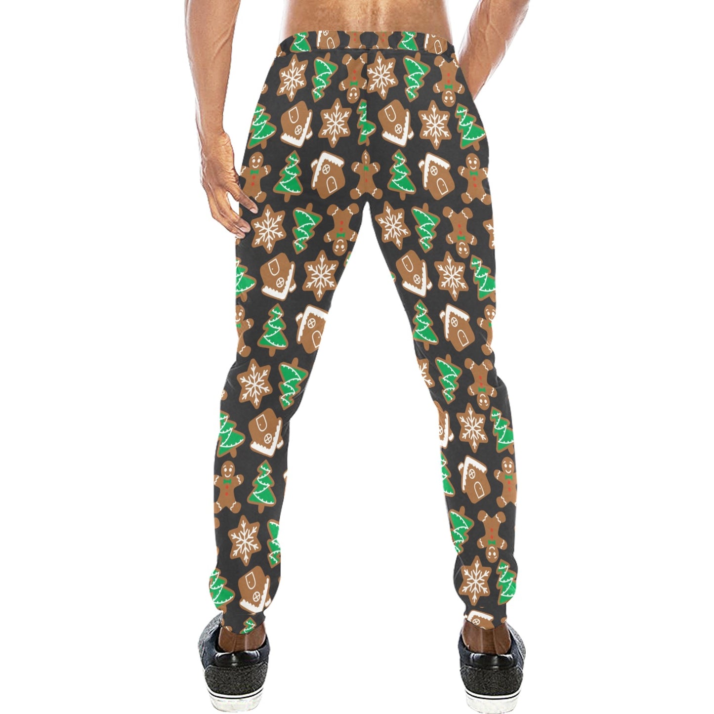Gingerbread Pattern Print Design 02 Men's Sweatpants