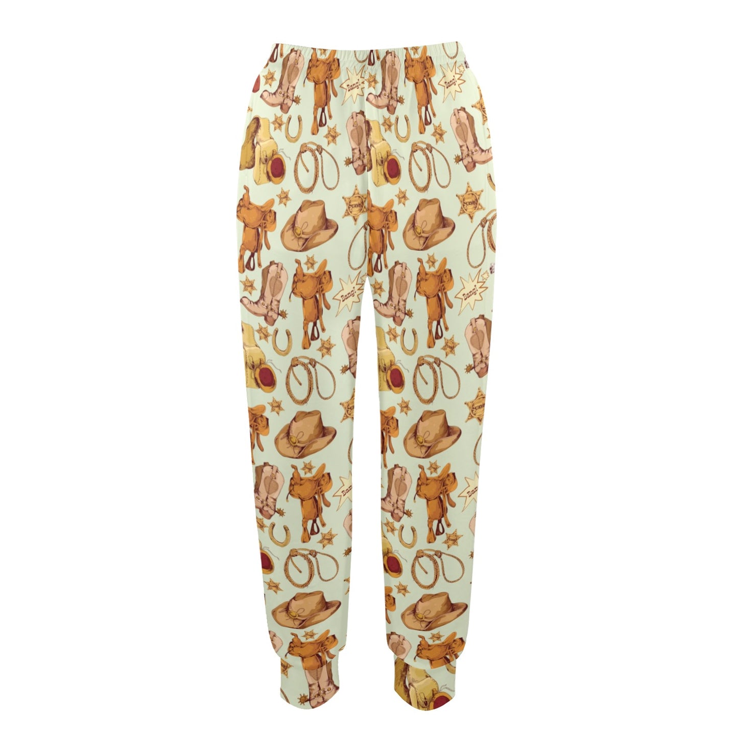Western Cowboy Design Pattern Women's Casual Track Pants