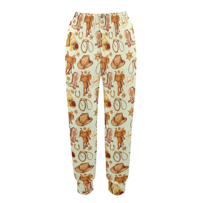 Western Cowboy Design Pattern Women's Casual Track Pants