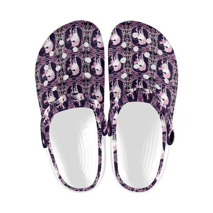 Unicorn Fantastic Flower Unisex Clogs Shoes