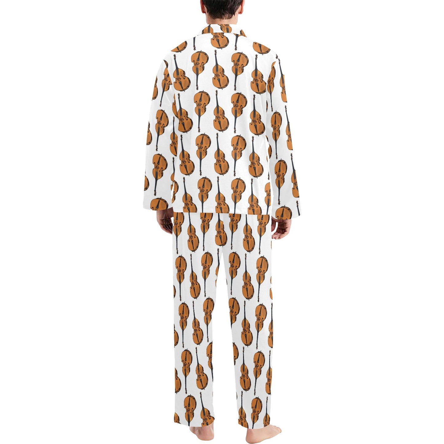 Cello Print Design LKS403 Men's Long Pajama Set