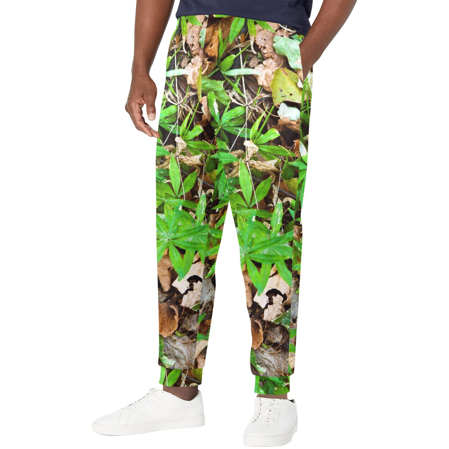Camouflage Realistic Tree Fresh Print Men's Casual Track Pants