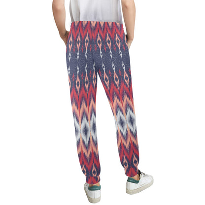 Ikat Print Design LKS401 Women's Casual Track Pants