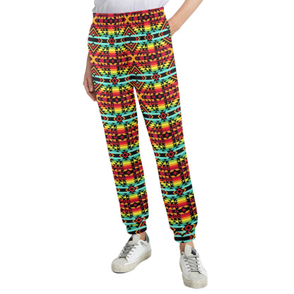 Kente Red Design African Print Women's Casual Track Pants