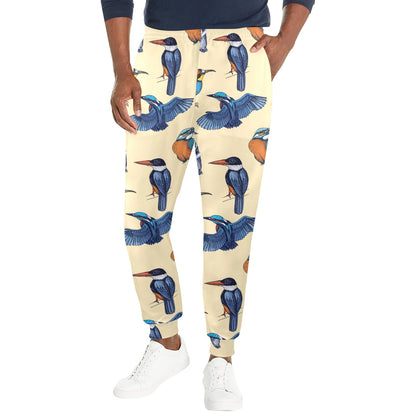Kingfisher Bird Pattern Print Design 04 Men's Casual Track Pants