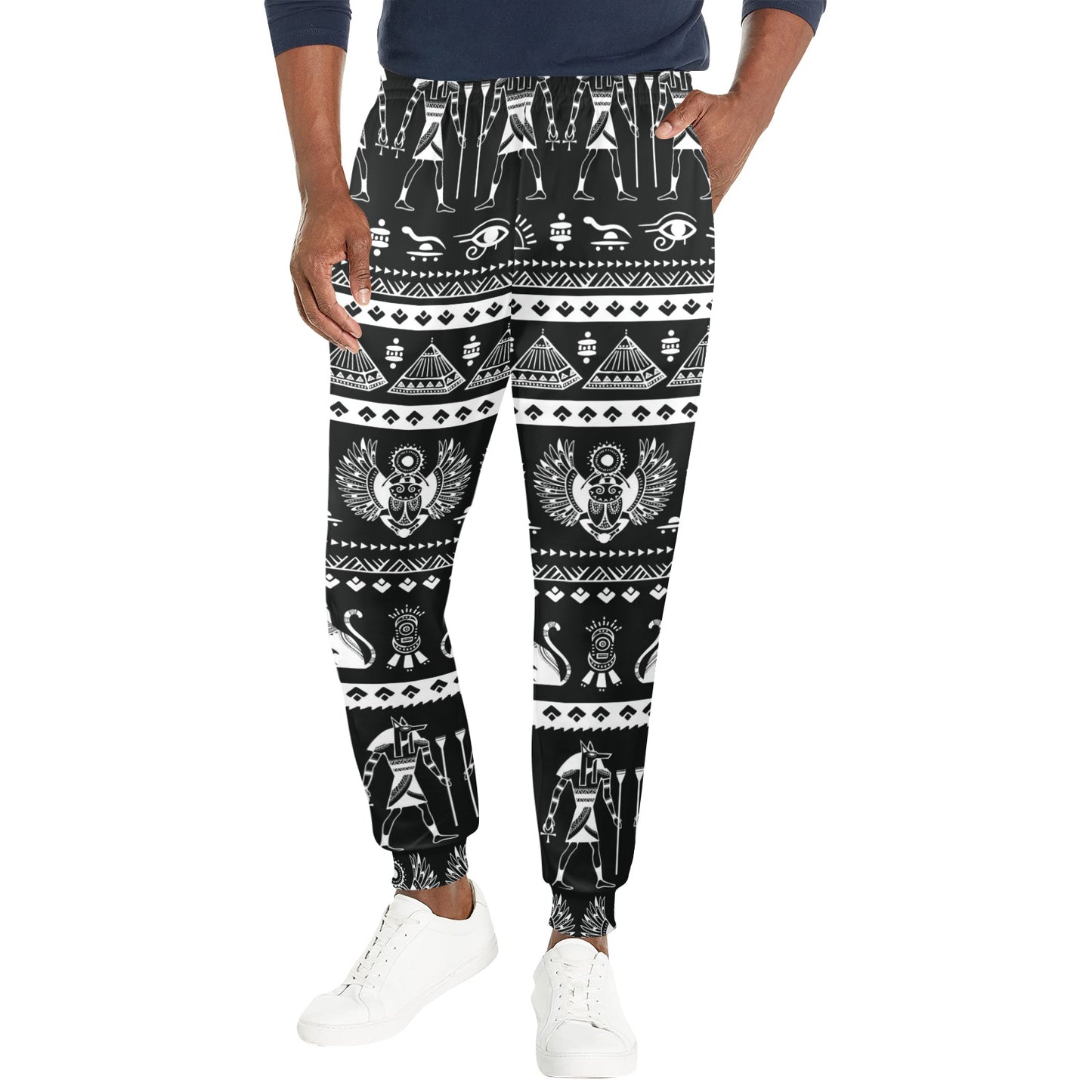 egyptian Design Print Pattern JJ0176 Men's Casual Track Pants