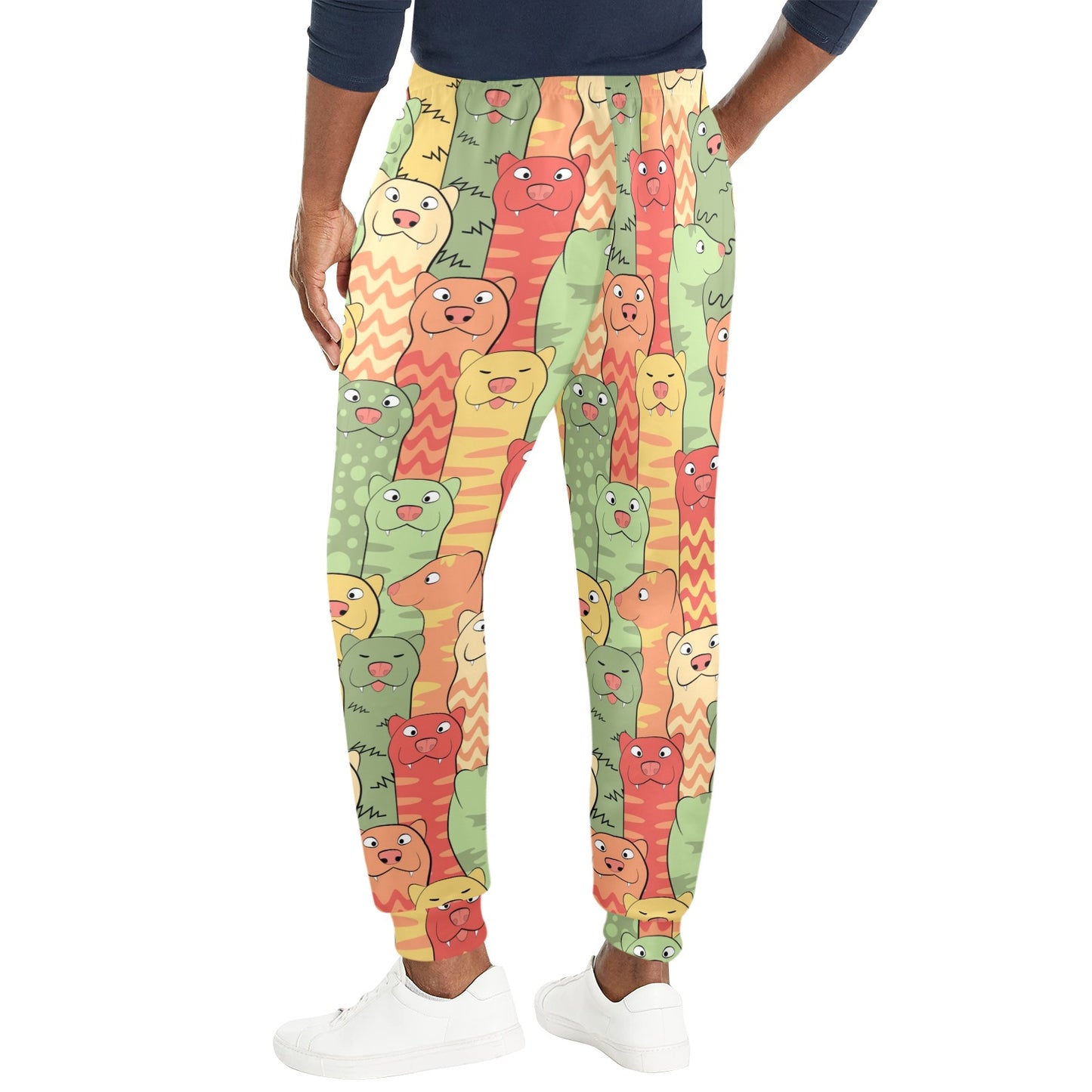 Ferret Pattern Print Design 01 Men's Casual Track Pants
