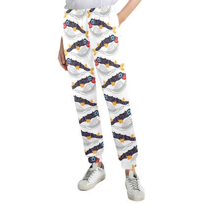 Fugu Pattern Print Design 03 Women's Casual Track Pants
