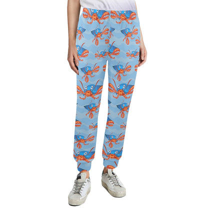 Hermit Crab Design Print Pattern JJ0339 Women's Casual Track Pants