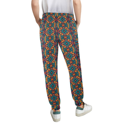 Ethnic Style Print Pattern Women's Casual Track Pants
