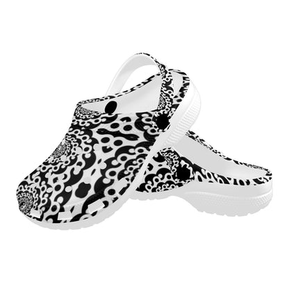 Yin Yang Spiral Design Print Unisex Clogs Shoes