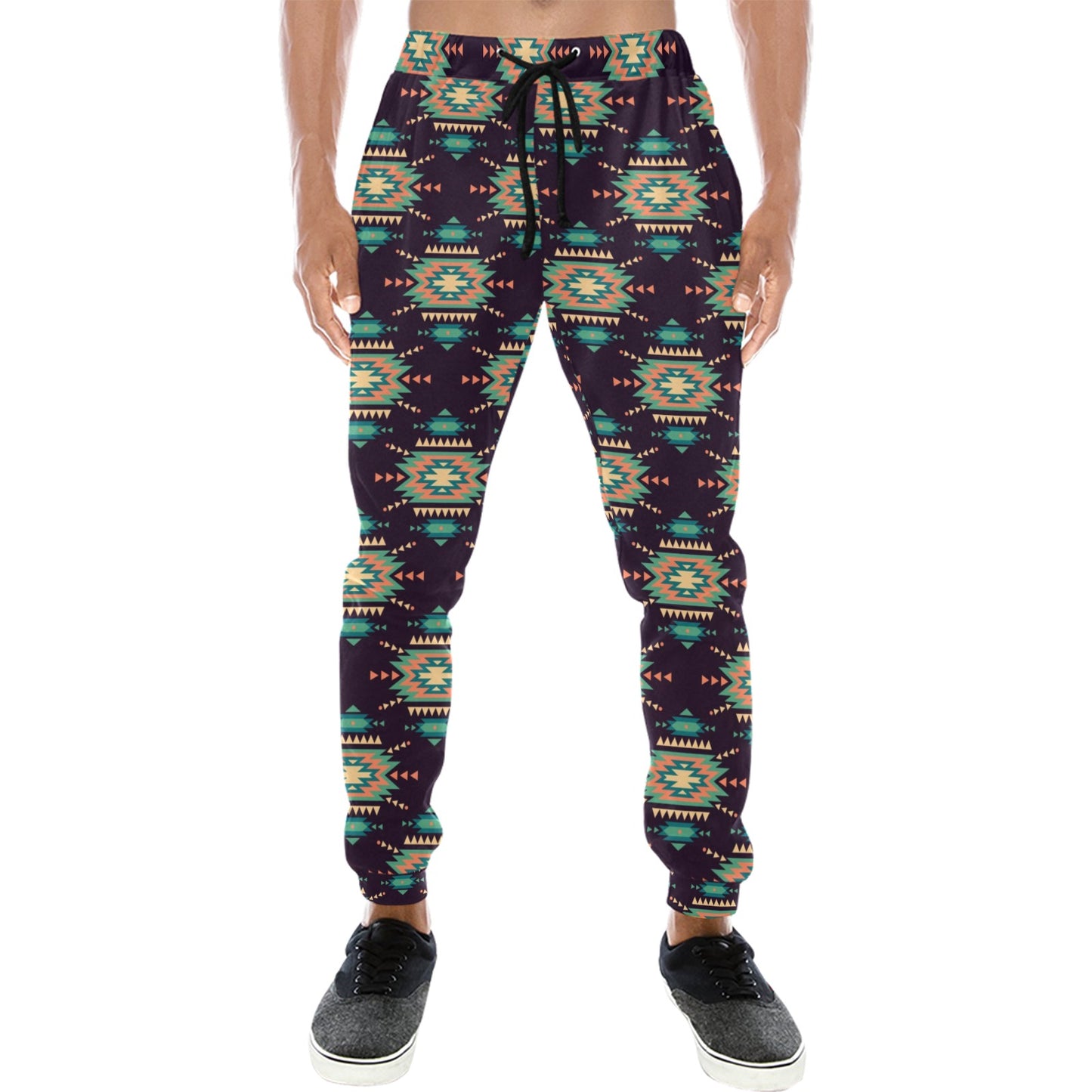 Navajo Geometric Style Print Pattern Men's Sweatpants