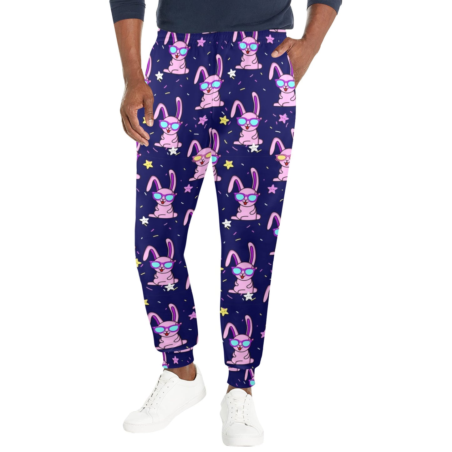 Rabbit Baby Pattern Print Design RB015 Men's Casual Track Pants