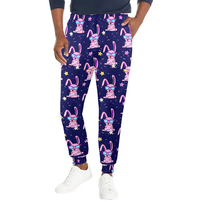 Rabbit Baby Pattern Print Design RB015 Men's Casual Track Pants