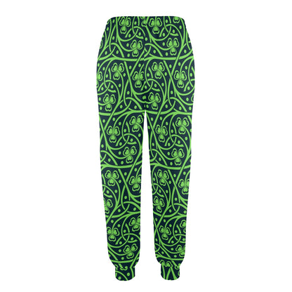 Shamrock Themed Print Women's Casual Track Pants
