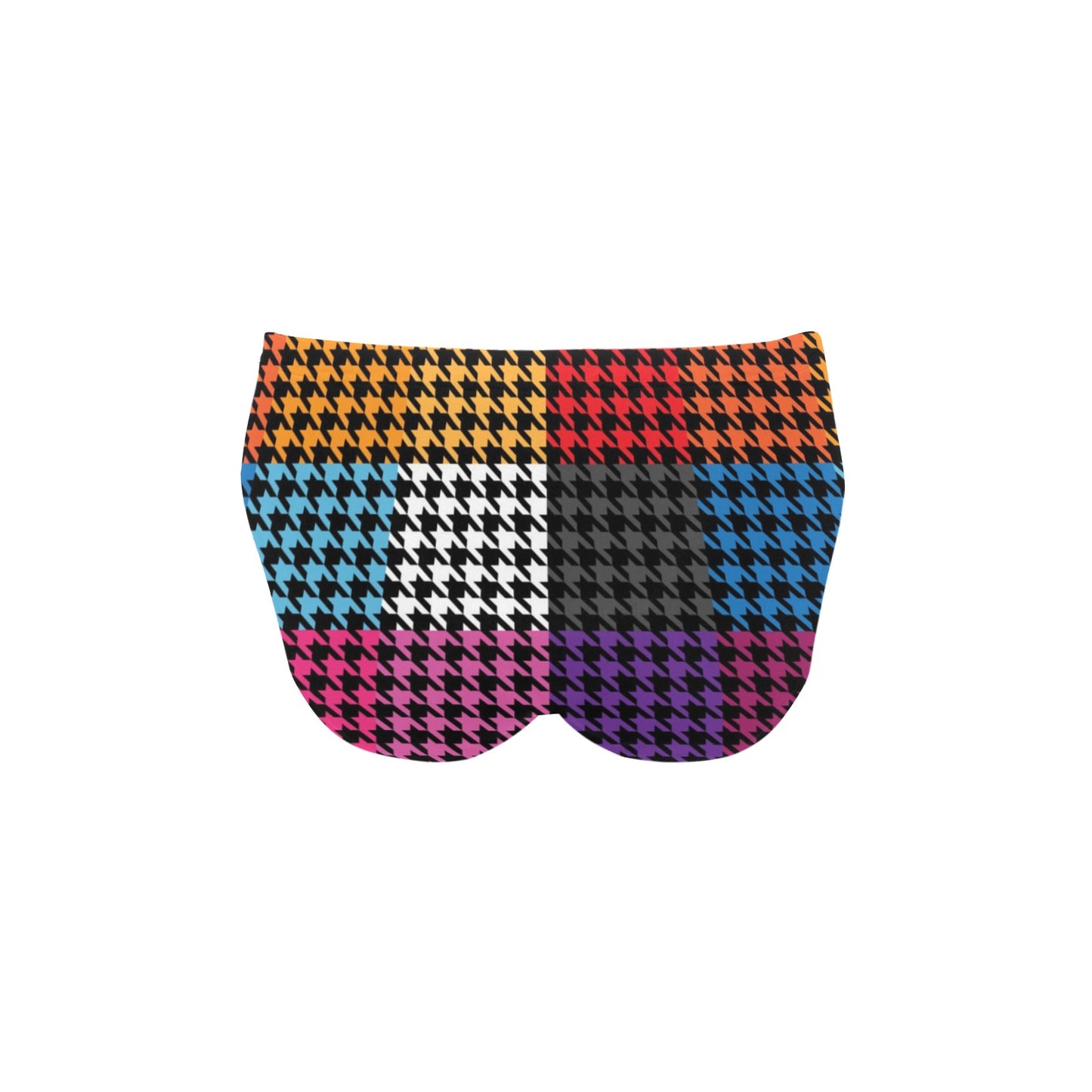 Houndstooth Colorful Pattern Print Design 01 Men's Swimming Briefs