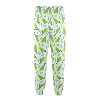 Budgerigar Pattern Print Design 04 Men's Casual Track Pants