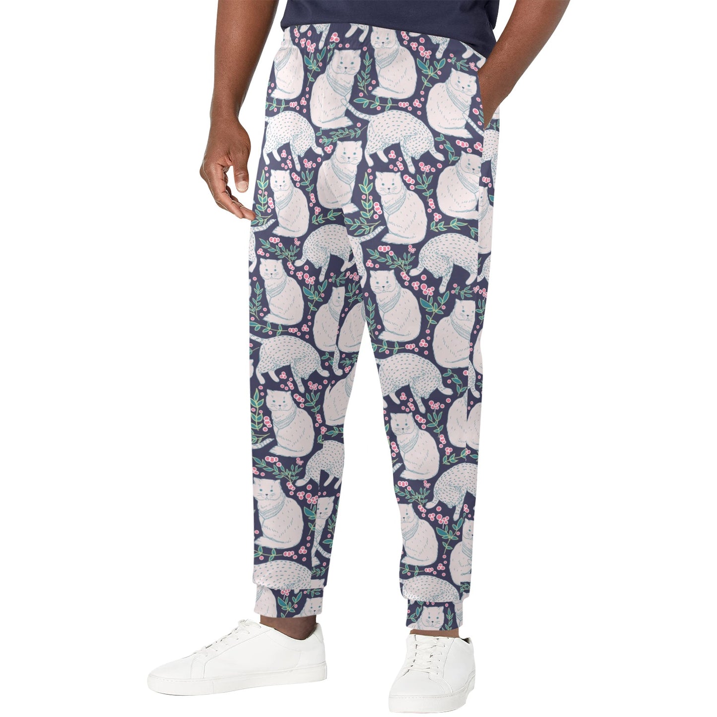 Cat Pattern Print Design 06 Men's Casual Track Pants