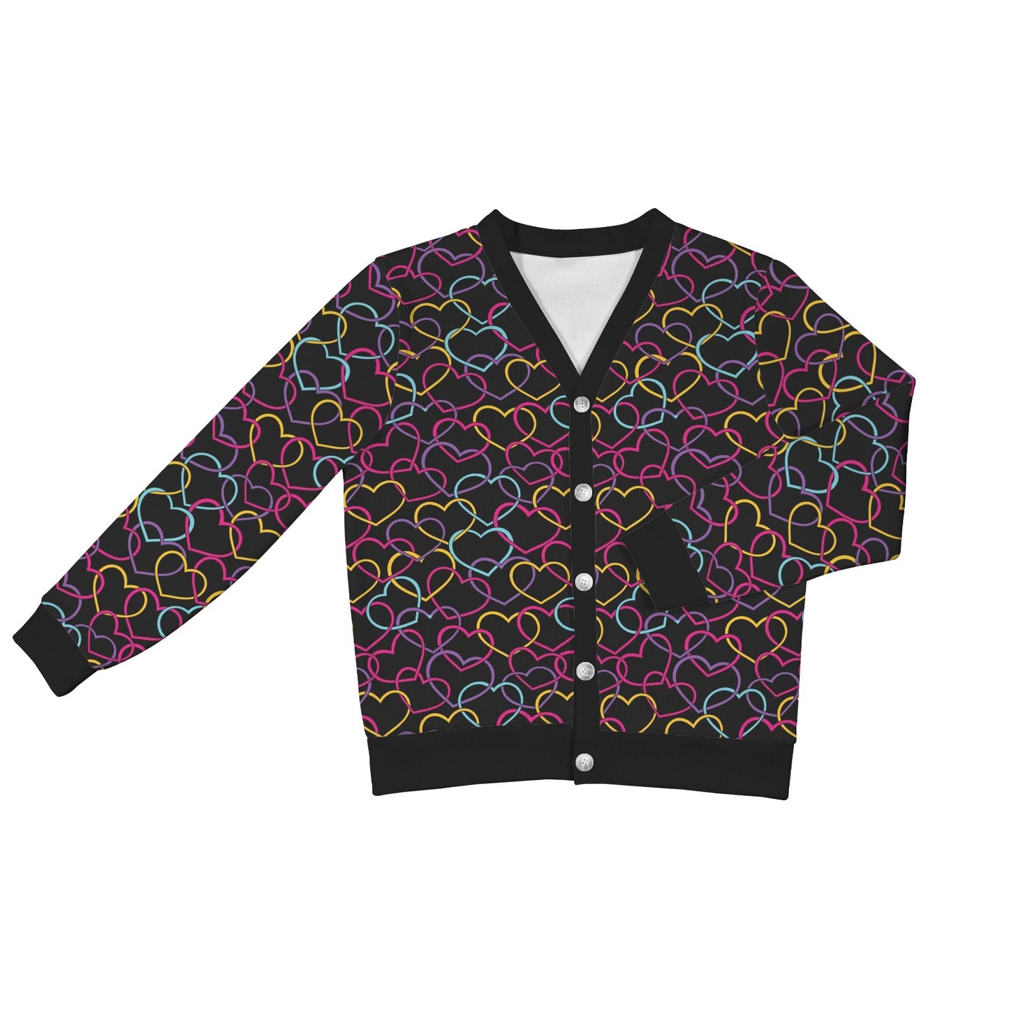Heart Design Print Pattern JJ0333 Women's Cardigan