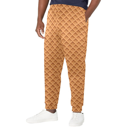 Waffle Texture Print Design LKS301 Men's Casual Track Pants