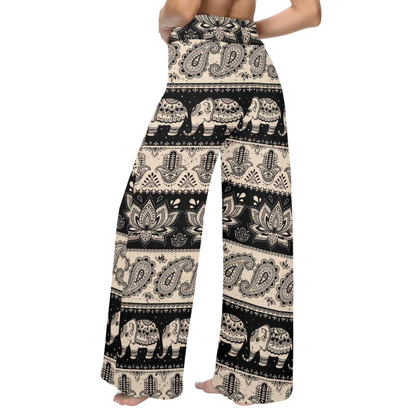 Elephant Hansa Lotus Pattern Women's Wide Leg Lounge Pants