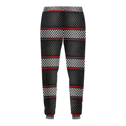 Checkered Flag Red Line Style Men's Sweatpants