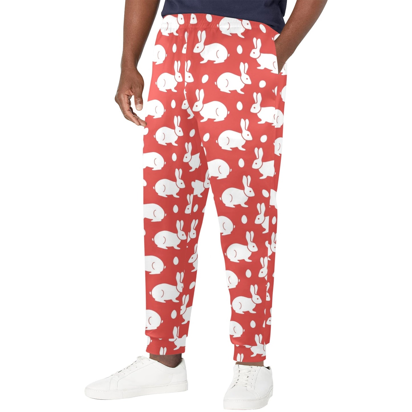 Rabbit Pattern Print Design RB017 Men's Casual Track Pants